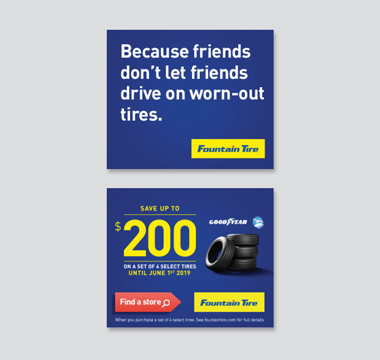 Fountain Tires animated web banners